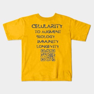 Celularity  to augment biology, immunity, longevity Kids T-Shirt